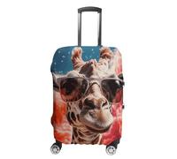 VFMKT Giraffe Wearing Sunglasses Travel Luggage Cover Elastic Washable Suitcase Cover Dustproof Anti-Scratch Suitcase Protector Fits 19-32 Inch Luggage, style, M