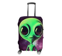 VFMKT Green Alien Travel Luggage Cover Elastic Washable Suitcase Cover Dustproof Anti-Scratch Suitcase Protector Fits 19-32 Inch Luggage, style, XL