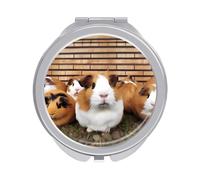 VFMKT Guinea Pigs Travel Makeup Mirror Portable Folding Cosmetic Compact Mirror Mini Pocket Mirror for Purses with 2 X 1x Magnification