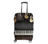 VFMKT Guitar Piano Pattern Travel Luggage Cover Elastic Washable Suitcase Cover Dustproof Anti-Scratch Suitcase Protector Fits 19-32 Inch Luggage, style, XL