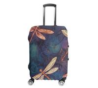 VFMKT Hand Painted Dragonfly Travel Luggage Cover Elastic Washable Suitcase Cover Dustproof Anti-Scratch Suitcase Protector Fits 19-32 Inch Luggage, style, XL