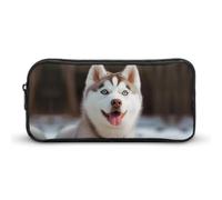 VFMKT Husky Piquant Dog Pencil Case Cute Pen Bag Large Capacity Pencil Pouch Makeup Cosmetic Bag for Women Men