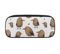 VFMKT Leather Pencil Bag Waterproof Cute Pen Case Travel Cosmetic Makeup Bag Organizer Pen Holder for Men Women,Kiwi Birds Cute