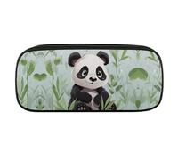 VFMKT Leather Pencil Bag Waterproof Cute Pen Case Travel Cosmetic Makeup Bag Organizer Pen Holder for Men Women,Panda