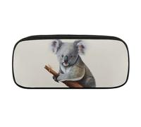 VFMKT Leather Pencil Bag Waterproof Cute Pen Case Travel Cosmetic Makeup Bag Organizer Pen Holder for Men Women,Koala And Butterfly