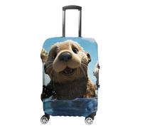 VFMKT Lovely Sea Otter Print Travel Luggage Cover Elastic Washable Suitcase Cover Dustproof Anti-Scratch Suitcase Protector Fits 19-32 Inch Luggage, style, XL