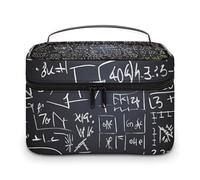 VFMKT Math Formula Makeup Bag Portable Travel Cosmetic Bag Zipper Makeup Organizer Toiletry Bag for Women Ladies, Math Formula, 25x18x15cm