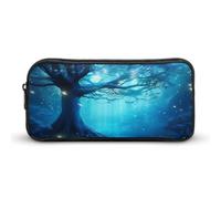 VFMKT Mystical Fantasy Blue Nature Pencil Case Cute Pen Bag Large Capacity Pencil Pouch Makeup Cosmetic Bag for Women Men