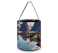 VFMKT Norway Islands Halloween Trick Or Treat Bag Reusable Halloween Candy Bucket Candy Bag Grocery Bags with Handles for Halloween Party Supplies Favors, Style, One Size