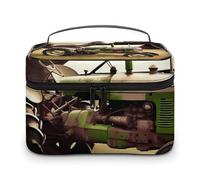 VFMKT Old Tractor Photo Farm Makeup Bag Portable Travel Cosmetic Bag Zipper Makeup Organizer Toiletry Bag for Women Ladies, Old Tractor Photo Farm, 25x18x15cm