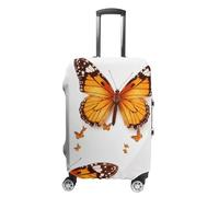 VFMKT Orange Butterfly Travel Luggage Cover Elastic Washable Suitcase Cover Dustproof Anti-Scratch Suitcase Protector Fits 19-32 Inch Luggage, style, XL