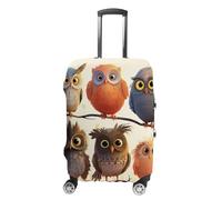 VFMKT Owls Birds Travel Luggage Cover Elastic Washable Suitcase Cover Dustproof Anti-Scratch Suitcase Protector Fits 19-32 Inch Luggage, style, Small
