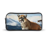 VFMKT Panther Mountain Lion Pencil Case Cute Pen Bag Large Capacity Pencil Pouch Makeup Cosmetic Bag for Women Men