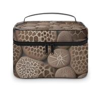 VFMKT Petoskey Stone Makeup Bag Portable Travel Cosmetic Bag Zipper Makeup Organizer Toiletry Bag for Women Ladies, Petoskey Stone, 25x18x15cm