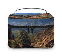 VFMKT Pikes Peak Colorado Makeup Bag Portable Travel Cosmetic Bag Zipper Makeup Organizer Toiletry Bag for Women Ladies, Pikes Peak Colorado, 25x18x15cm