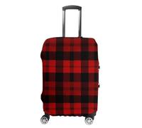 VFMKT Plaid Red And Black Travel Luggage Cover Elastic Washable Suitcase Cover Dustproof Anti-Scratch Suitcase Protector Fits 19-32 Inch Luggage, style, Small