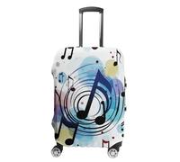 VFMKT Polka Dot Music Note Travel Luggage Cover Elastic Washable Suitcase Cover Dustproof Anti-Scratch Suitcase Protector Fits 19-32 Inch Luggage, style, M