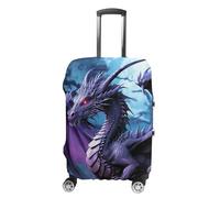 VFMKT Purple Dragon Purple Moon Travel Luggage Cover Elastic Washable Suitcase Cover Dustproof Anti-Scratch Suitcase Protector Fits 19-32 Inch Luggage, style, Small