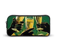 VFMKT Raise Your Beer Glass Pencil Case Cute Pen Bag Large Capacity Pencil Pouch Makeup Cosmetic Bag for Women Men