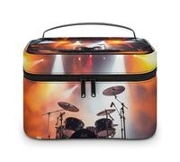 VFMKT Rock Concert Stage Makeup Bag Portable Travel Cosmetic Bag Zipper Makeup Organizer Toiletry Bag for Women Ladies, Rock Concert Stage, 25x18x15cm