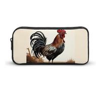 VFMKT Rooster Pencil Case Cute Pen Bag Large Capacity Pencil Pouch Makeup Cosmetic Bag for Women Men