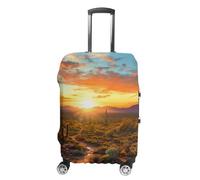 VFMKT Saguaros At Sunset Travel Luggage Cover Elastic Washable Suitcase Cover Dustproof Anti-Scratch Suitcase Protector Fits 19-32 Inch Luggage, style, Small