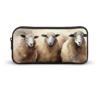 VFMKT Sheeps Watercolor Pencil Case Cute Pen Bag Large Capacity Pencil Pouch Makeup Cosmetic Bag for Women Men
