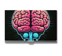 VFMKT Slim Metal Business Card Holder Portable Business Card Case Pocket Name Card Holder Brain Exercise Wallet for Men Women Office Travel