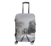 VFMKT Snowy Train Tracks Travel Luggage Cover Elastic Washable Suitcase Cover Dustproof Anti-Scratch Suitcase Protector Fits 19-32 Inch Luggage, style, XL