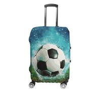 VFMKT Soccer Ball Background Travel Luggage Cover Elastic Washable Suitcase Cover Dustproof Anti-Scratch Suitcase Protector Fits 19-32 Inch Luggage, style, L