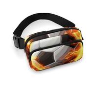 VFMKT Soccer Flame Fanny Pack for Women Men Adjustable Waist Bag Belt Bag for Travel Sports Hiking, 20x13cm, style, style, 20x13cm