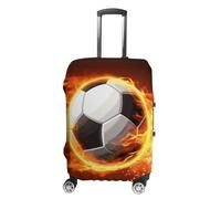 VFMKT Soccer Flame Travel Luggage Cover Elastic Washable Suitcase Cover Dustproof Anti-Scratch Suitcase Protector Fits 19-32 Inch Luggage, style, L