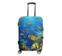 VFMKT The Underwater World Tropical Fish Travel Luggage Cover Elastic Washable Suitcase Cover Dustproof Anti-Scratch Suitcase Protector Fits 19-32 Inch Luggage, style, XL