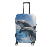 VFMKT Two Dolphins Travel Luggage Cover Elastic Washable Suitcase Cover Dustproof Anti-Scratch Suitcase Protector Fits 19-32 Inch Luggage, style, Small