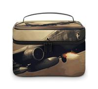 VFMKT War Plane Makeup Bag Portable Travel Cosmetic Bag Zipper Makeup Organizer Toiletry Bag for Women Ladies, War Plane, 25x18x15cm