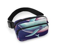 VFMKT Whale Fanny Pack for Women Men Adjustable Waist Bag Belt Bag for Travel Sports Hiking, 20x13cm, style, style, 20x13cm