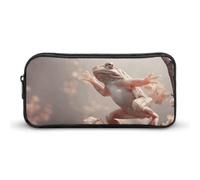 VFMKT White-Headed Tree Frog Pencil Case Cute Pen Bag Large Capacity Pencil Pouch Makeup Cosmetic Bag for Women Men