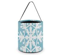 VFMKT Winter Snowflake Halloween Trick Or Treat Bag Reusable Halloween Candy Bucket Candy Bag Grocery Bags with Handles for Halloween Party Supplies Favors, Style, One Size