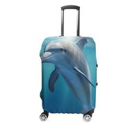 VFMKT Winter The Dolphin Travel Luggage Cover Elastic Washable Suitcase Cover Dustproof Anti-Scratch Suitcase Protector Fits 19-32 Inch Luggage, style, M