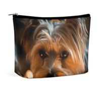 VFMKT Women Makeup Bag for Purse Waterproof Cosmetic Bags A Yorkshire Terrier Makeup Pouch with Zipper Travel Toiletry Bag Organizer for Women Ladies, style, One Size