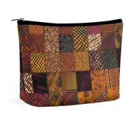 VFMKT Women Makeup Bag for Purse Waterproof Cosmetic Bags African Style Patchwork Makeup Pouch with Zipper Travel Toiletry Bag Organizer for Women Ladies, style, One Size
