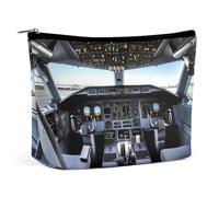 VFMKT Women Makeup Bag for Purse Waterproof Cosmetic Bags Airplane Cockpit Makeup Pouch with Zipper Travel Toiletry Bag Organizer for Women Ladies, style, One Size