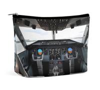 VFMKT Women Makeup Bag for Purse Waterproof Cosmetic Bags Airplane Cockpit Makeup Pouch with Zipper Travel Toiletry Bag Organizer for Women Ladies, style, One Size