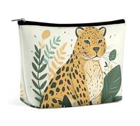 VFMKT Women Makeup Bag for Purse Waterproof Cosmetic Bags Animals on Leaves Makeup Pouch with Zipper Travel Toiletry Bag Organizer for Women Ladies, style, One Size