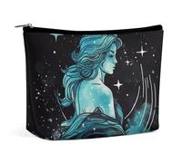 VFMKT Women Makeup Bag for Purse Waterproof Cosmetic Bags Aquarius Makeup Pouch with Zipper Travel Toiletry Bag Organizer for Women Ladies, style, One Size