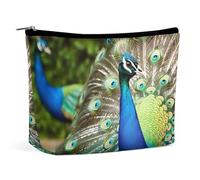 VFMKT Women Makeup Bag for Purse Waterproof Cosmetic Bags Beautiful Peacock Makeup Pouch with Zipper Travel Toiletry Bag Organizer for Women Ladies, style, One Size