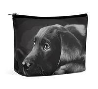 VFMKT Women Makeup Bag for Purse Waterproof Cosmetic Bags Black Labrador Puppy Makeup Pouch with Zipper Travel Toiletry Bag Organizer for Women Ladies, style, One Size