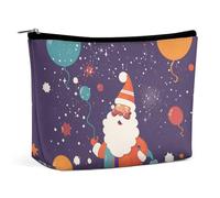 VFMKT Women Makeup Bag for Purse Waterproof Cosmetic Bags Cartoon Happy Santa Claus Makeup Pouch with Zipper Travel Toiletry Bag Organizer for Women Ladies, style, One Size