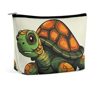 VFMKT Women Makeup Bag for Purse Waterproof Cosmetic Bags Cartoon Turtle Illustration Makeup Pouch with Zipper Travel Toiletry Bag Organizer for Women Ladies, style, One Size