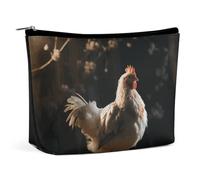 VFMKT Women Makeup Bag for Purse Waterproof Cosmetic Bags Chicken on A Branch Makeup Pouch with Zipper Travel Toiletry Bag Organizer for Women Ladies, style, One Size